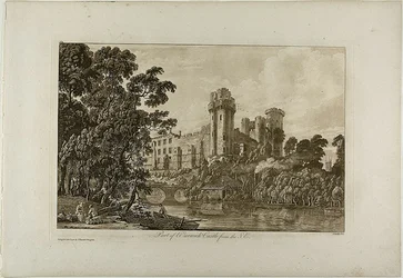 Deel van Warwick Castle vanuit het zuidoosten, plaat 4