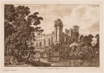 Uitzichten van Warwick Castle: Deel van Warwick Castle vanuit het zuidoosten, 1776