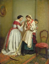 De loop van ware liefde verloopt nooit gladjes (olieverf op paneel)