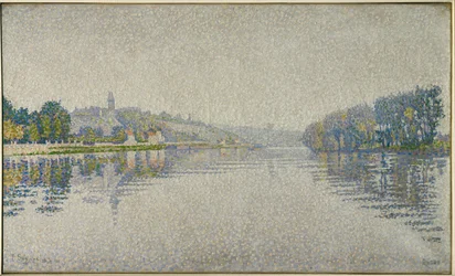 Rivieroevers. De Seine bij Herblay (schilderij op doek)