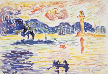 De Haven van Saint-Tropez met Torpedojager Midi de la France