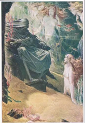 Volle vijf vadems ligt je vader: van zijn botten zijn koraal gemaakt, illustratie uit De Storm, 1908