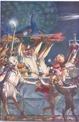 Geef ons vriendelijke hoeders, Hemel!-wat waren deze?, illustratie uit De Storm, 1908