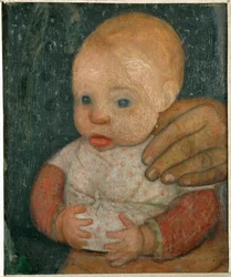 Baby en moeders hand