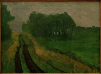 Avondlandschap met dennen