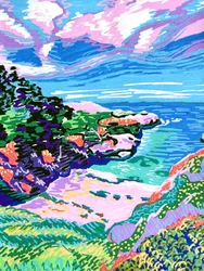 Roze wolken – Uitzicht op de kust