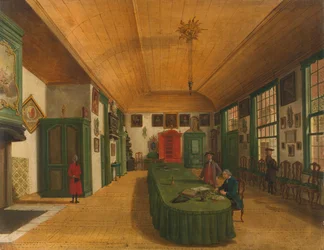 Interieur van de zaal van de vereniging 