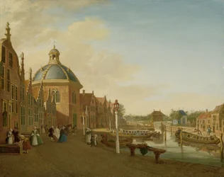 Het dok in het Binnenvaartkanaal in Leidschendam