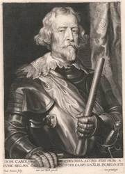 Dom Carolus de Columna a Cons. Stat. Prim. a Cubic. Reg. Matis. Cath. Magister Campi. Gnalis. in. Belg. Etc