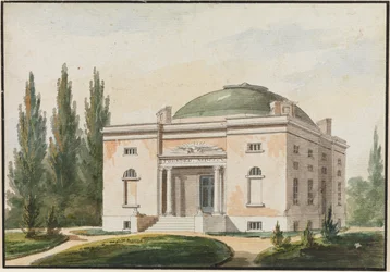 De Pennsylvania Academie voor Schone Kunsten, Philadelphia (Kopie naar een gravure in The Port Folio Magazine, juni 1809)
