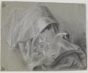 Draperiestudie met ster van de Orde van de Olifant
