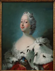 Portret van Louise van Groot-Brittannië, koningin van Denemarken