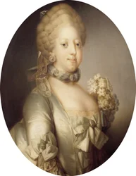 Portret van Caroline Matilda van Groot-Brittannië 1751-1775, koningin van Denemarken, ca. 1767