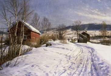 Een winterlandschap, Lillehammer