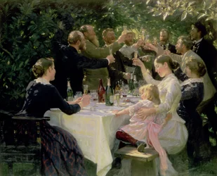 Hip Hip Hoera! Feest van kunstenaars in Skagen, 1888