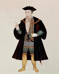 Portret van Alphonse (Alfonso of Afonso) van Albuquerque (1453-1515), Portugese navigator en conquistador, soms bijgenaamd de 