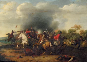 Een cavaleriegevecht