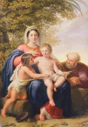 De Heilige Familie met Sint Johannes de Doper