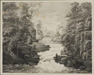 Landschap met waterval