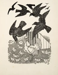 Een Rekenkundige Kraai, uit Honderd Anekdotes van Dieren, uitgegeven 1924