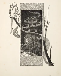 Aap versus slang, uit Honderd anekdotes van dieren, pub. 1924