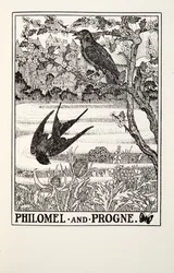 Philomel en Progne, uit Fontaine Fabels, uitgegeven 1905
