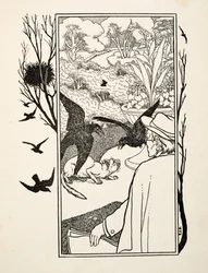 De Kat en Kraaien, uit Honderd Anekdotes van Dieren, pub. 1924