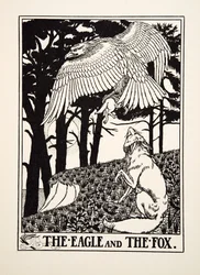 De adelaar en de vos, uit Honderd fabels van Aesopus, gepubliceerd in 1903