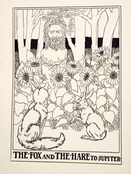 De vos en de haas naar Jupiter, uit Honderd fabels van Aesopus