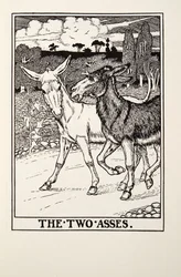De twee ezels, uit Fontaine Fabels, uitgegeven 1905