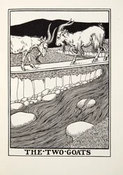 De Twee Geiten, uit Fontaine Fabels, uitgegeven 1905