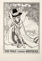 De Wolf werd Herder, uit Fontaine Fabels, uitgegeven 1905