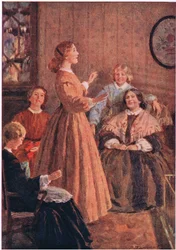 Denk aan je zegeningen, kinderen, denk aan je zegeningen, uit Little Women gepubliceerd door Associated Newspapers Limited, ca. 1940