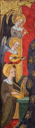 Madonna met engelen die muziek spelen (detail), ca. 1380