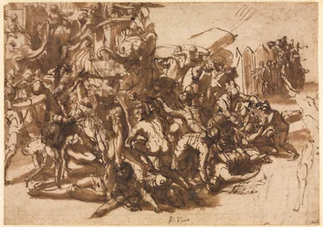 Poros aangevallen door het Macedonische leger (recto)