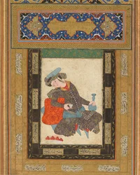 Een liggende jongeling, Iran, Safavid periode, ca.1600-10