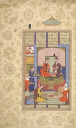 Anushirvan met een prinses, uit 