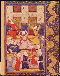 Fol.5r Initiatiedans, uit een gedichtenboek van Hafiz Shirazi