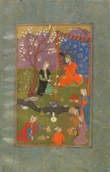 Folio uit een Jamshid u Khurshid, Iran, Safavid-periode, ca. 1600