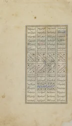 Folio uit Khamsa (Kwintet) door Nizami; tekst
