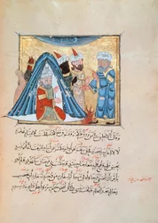 Illustratie uit de Maqamat (De Bijeenkomsten) van Al-Hariri