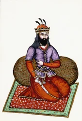 Portret van Shah Garshab, 19e eeuw