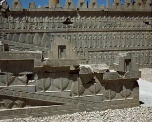 Reliëfs van de oostelijke trap van de Apadana, 6e eeuw v.Chr.