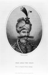 Shah Abbas de Grote, prent gemaakt door C. Heath, 1815
