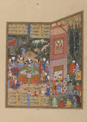 De gezanten van Salm en Tur voor Faridun, ca. 1560