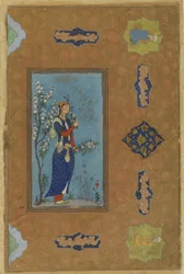 Vrouw met een tak bloemen, c.1575