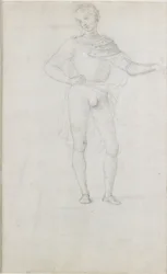 Een studie voor een figuur in een aanbidding van de wijzen, ca. 1470-1520