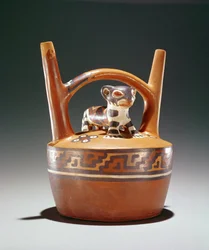 Pottenbakkerskan met jaguar, Nazca Cultuur