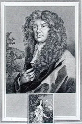 Zelfportret, gegraveerd door J. Corner