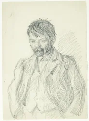 Portret van de schilder Jens Birkholm. Halffiguur